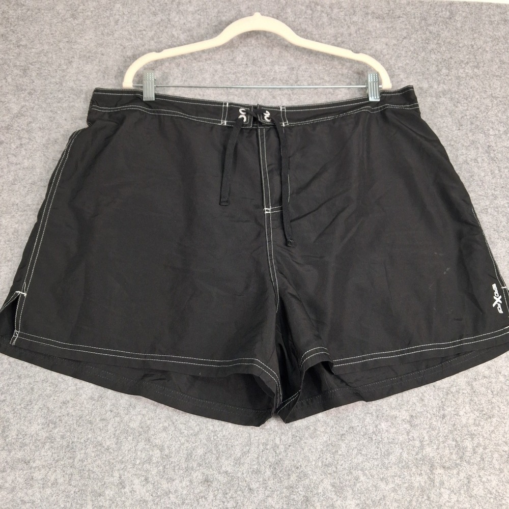 ZeroXposur Swim Trunks Womens 22W Black Board Shorts Contrast Stitching